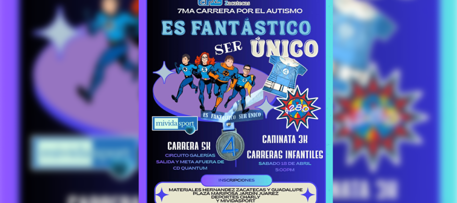Carrera por el Autismo regresa a Zacatecas
