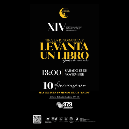 2,500 libros volaran por el centro de Zacatecas